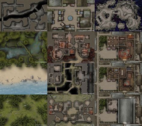 Clean crypt tomb dungeon map for DnD / Roll20 by SavingThrower on