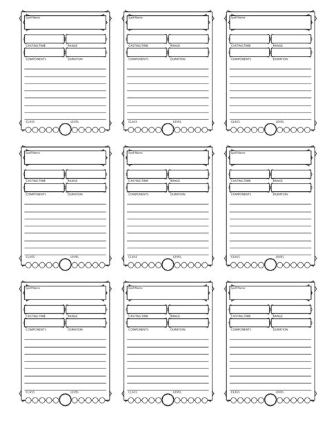 D&D Printable Mini Template