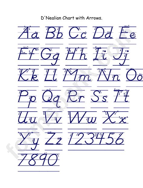 D'nealian Alphabet Printable
