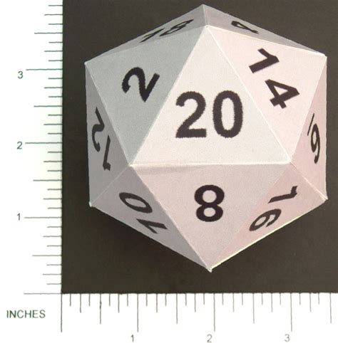 D20 Paper Template