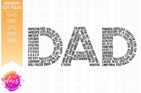 Download DAD Word Art SVG File - SVG Design Files