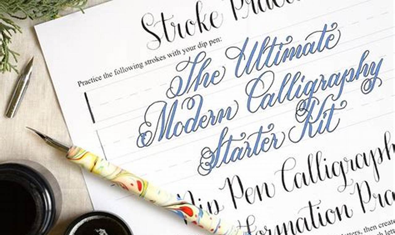 DIY calligraphy kits for lettering enthusiasts