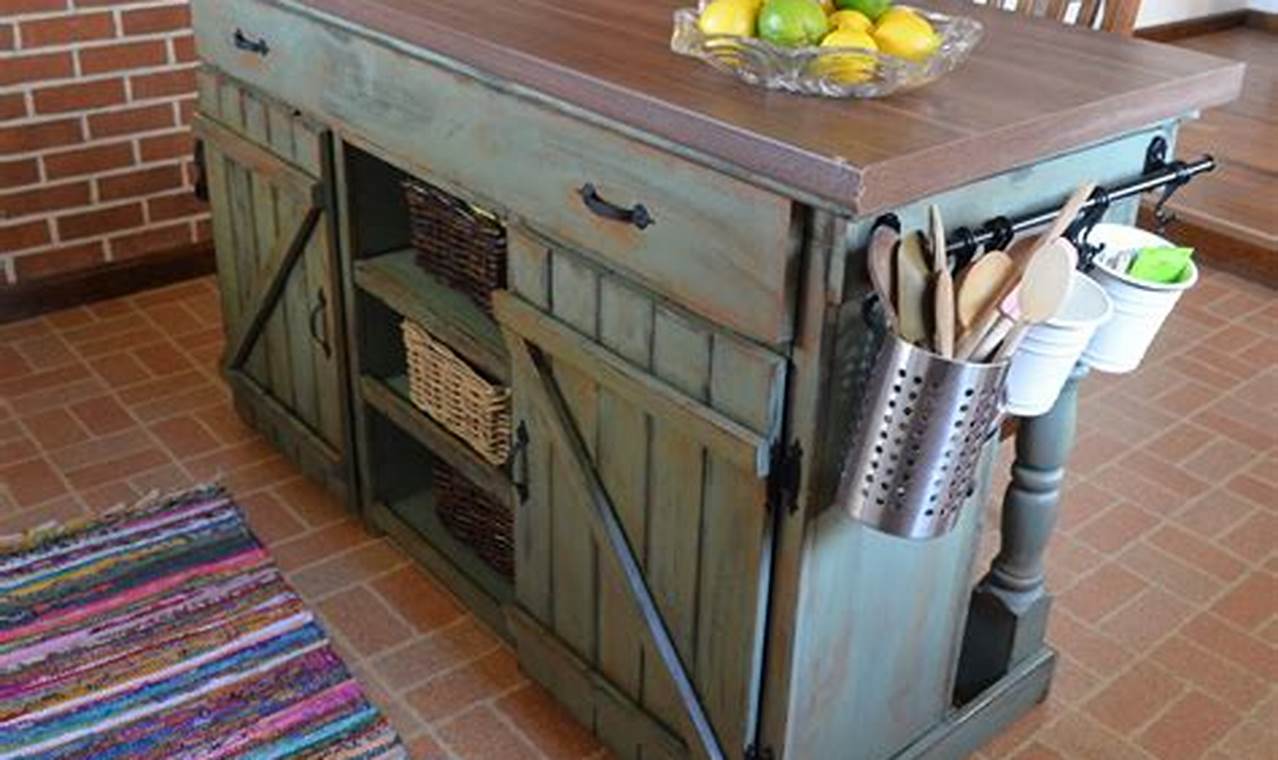 DIY farmhouse kitchen island projects for rustic charm