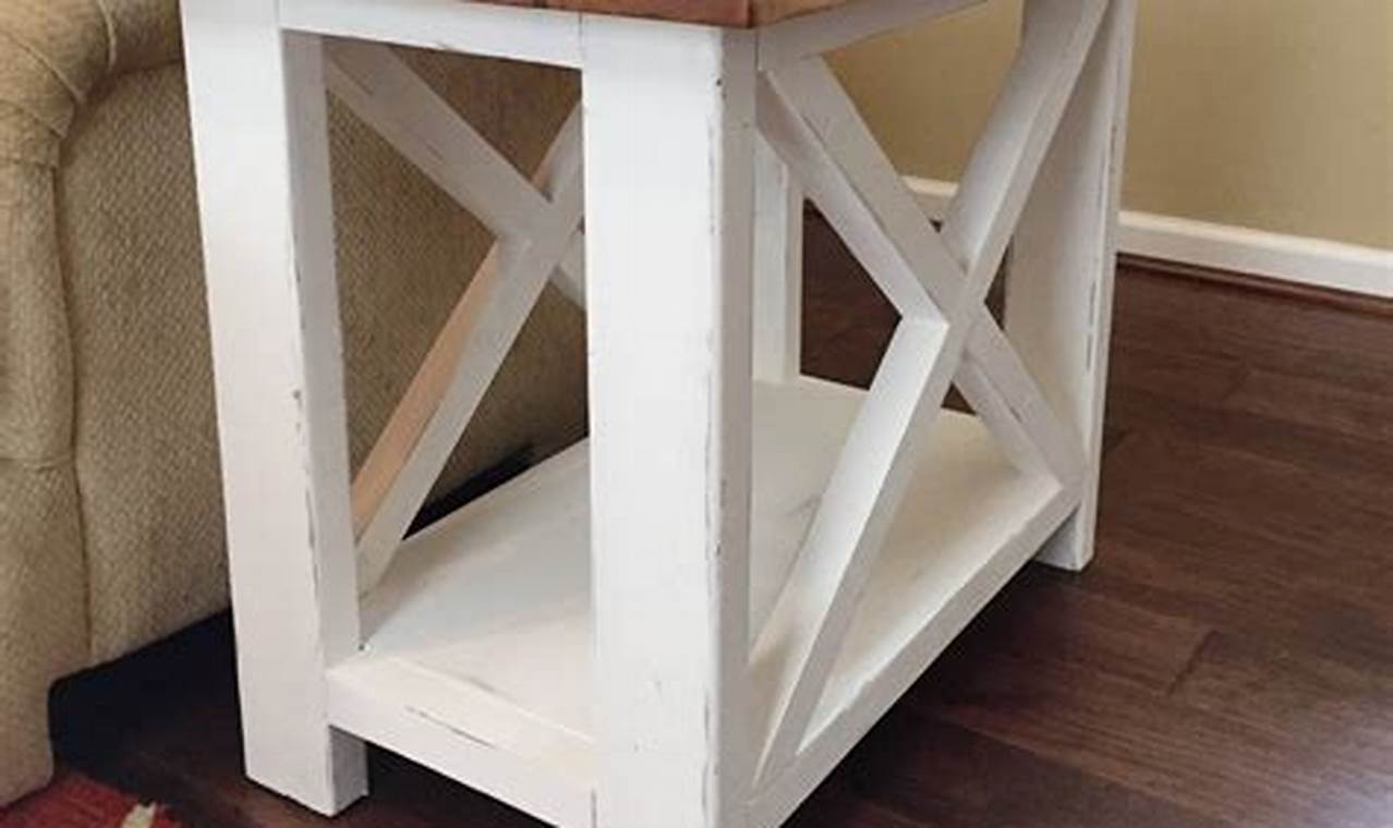 DIY farmhouse side table projects for rustic charm