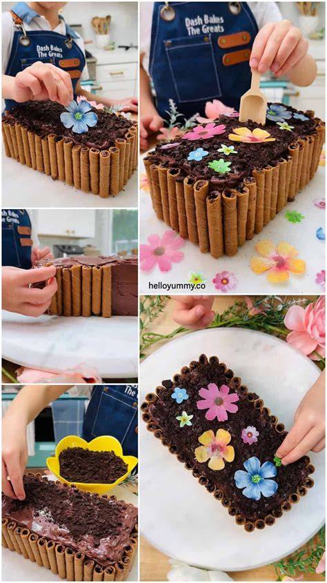 DIY Flower Cake Chocolate Decorating