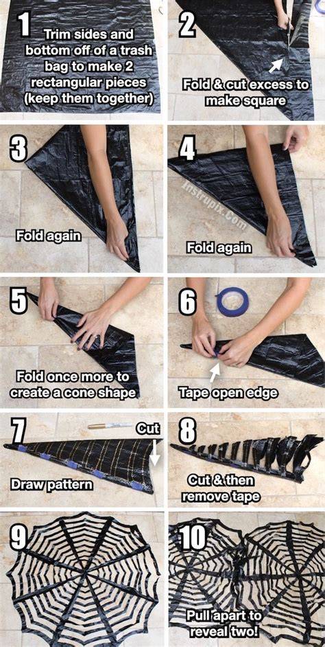 DIY Halloween Spiderwebs