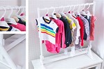DIY Roll Out Baby Clothes Rack