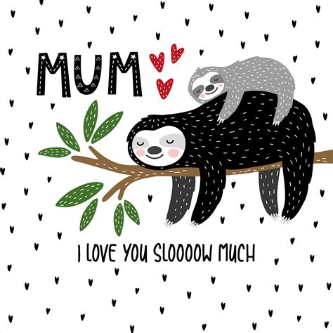 DIY Sloth Mothers Day Card Ideas