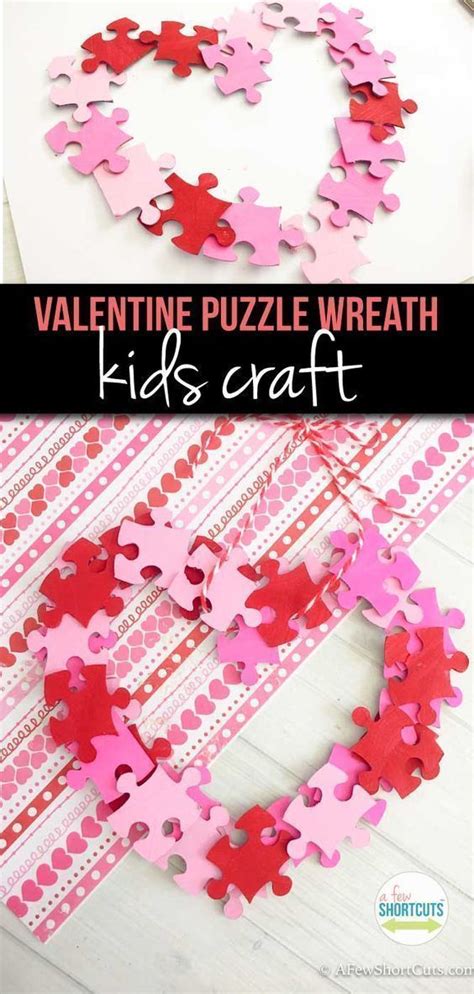 Example of a customized Valentine puzzle with hand-drawn elements.