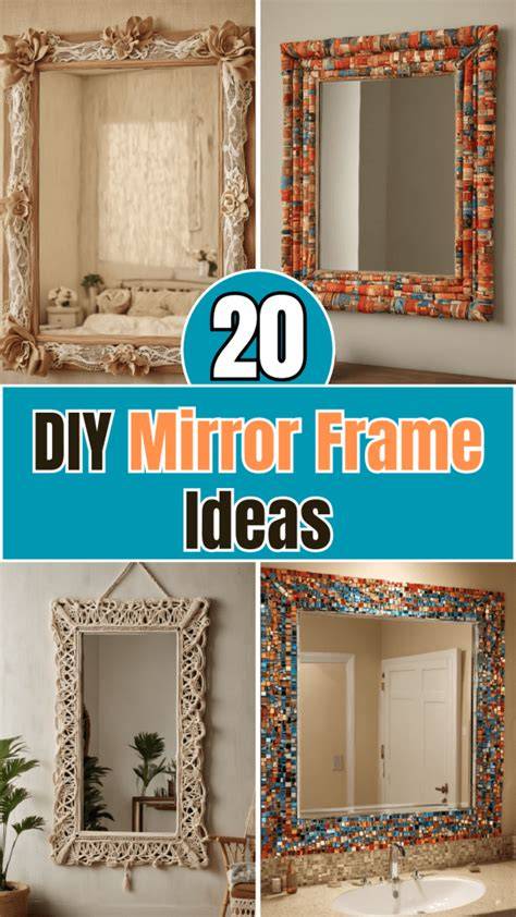 DIY mirror frame warm tones