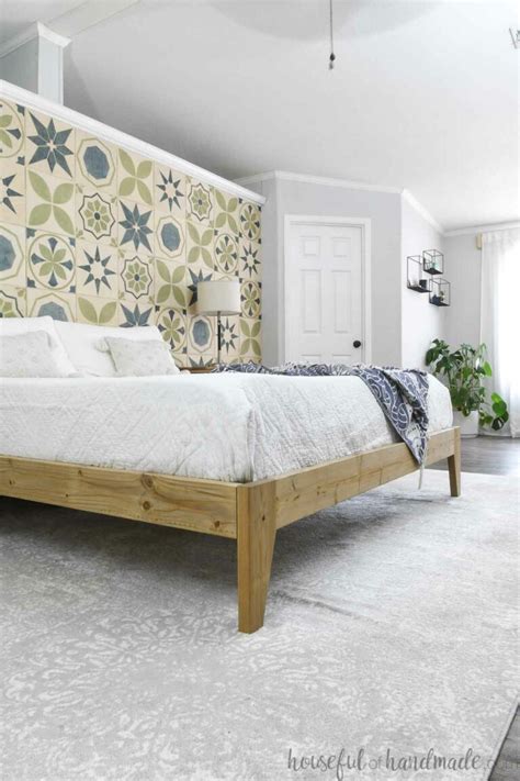 DIY platform bed eclectic decor