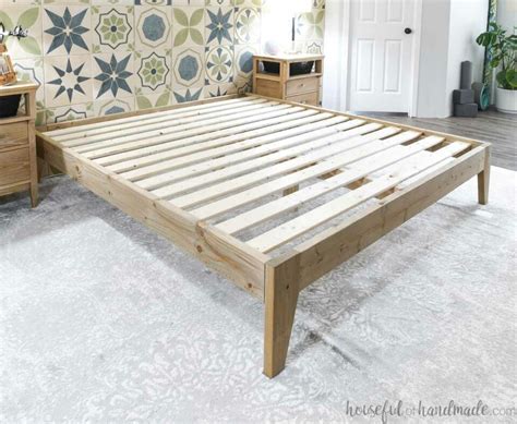 DIY platform bed neutral colors