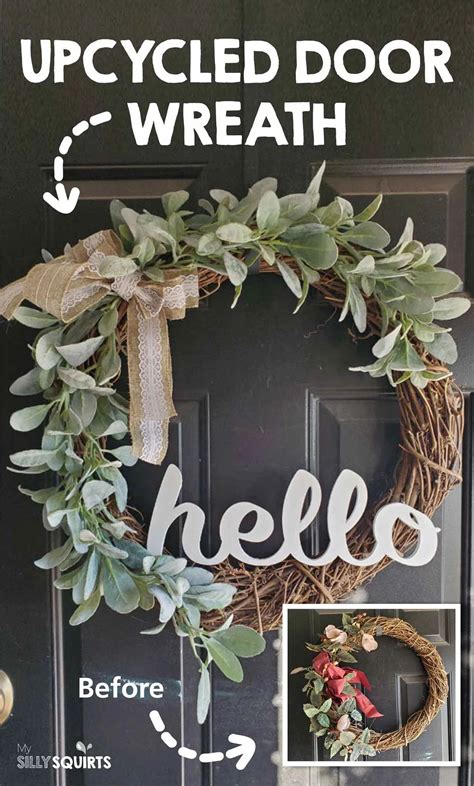 DIY upcycled front door decorations