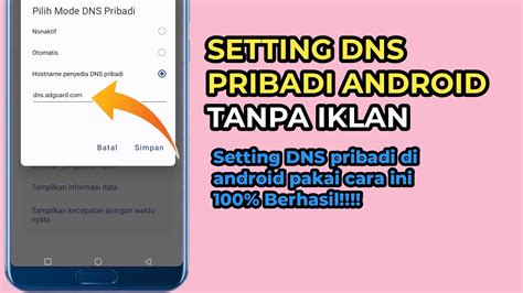Ilustrasi menggunakan DNS pribadi untuk memblokir iklan
