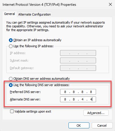 DNS configuration