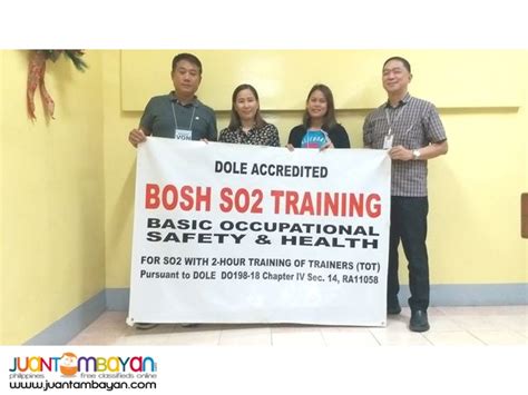 DOLE Accredited Safety Officer Training Programs in Your Area