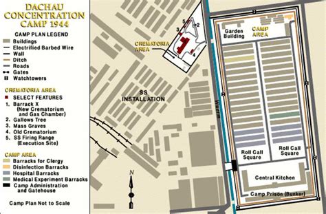 Dachau Memorial map
