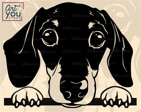 Download Dachshund Face Stencil SVG File - SVG Design Files