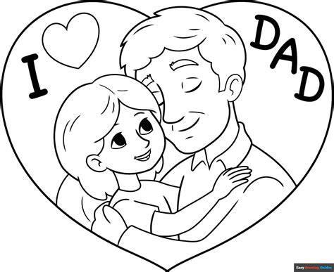 Dad And Daughter Coloring Pages