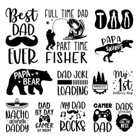 Download Dad Bundle Fathers Day Files Free PSD Mockups