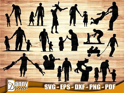 Download Dad Bundle Fathers Day Silhouette DXF Files