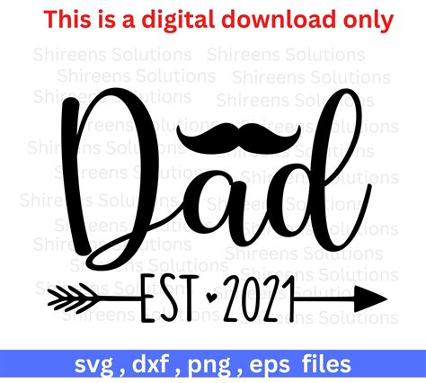 Download Dad Est 2021 Father's Day Gift New... DXF Files