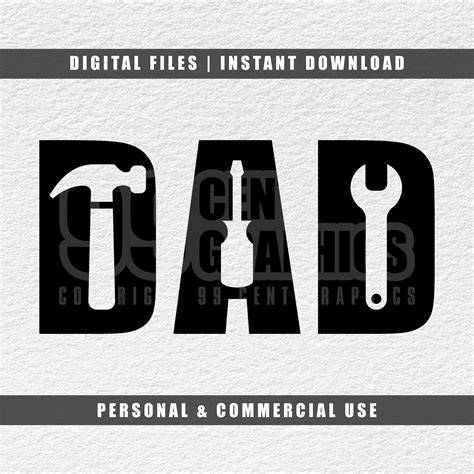 Dad's Ultimate Toolkit: Unleash Creative Potential with Free Customizable SVG Designs!