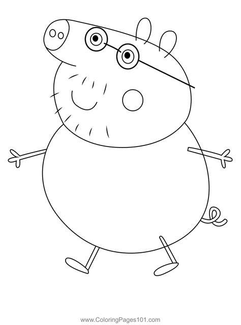 Daddy Peppa Pig Coloring Pages
