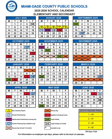 Dade County School Calendar