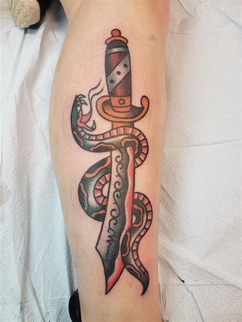 Dagger And Snake Tattoos