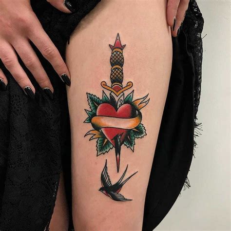 Dagger Thru Heart Tattoo
