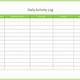Daily Activity Log Template Word
