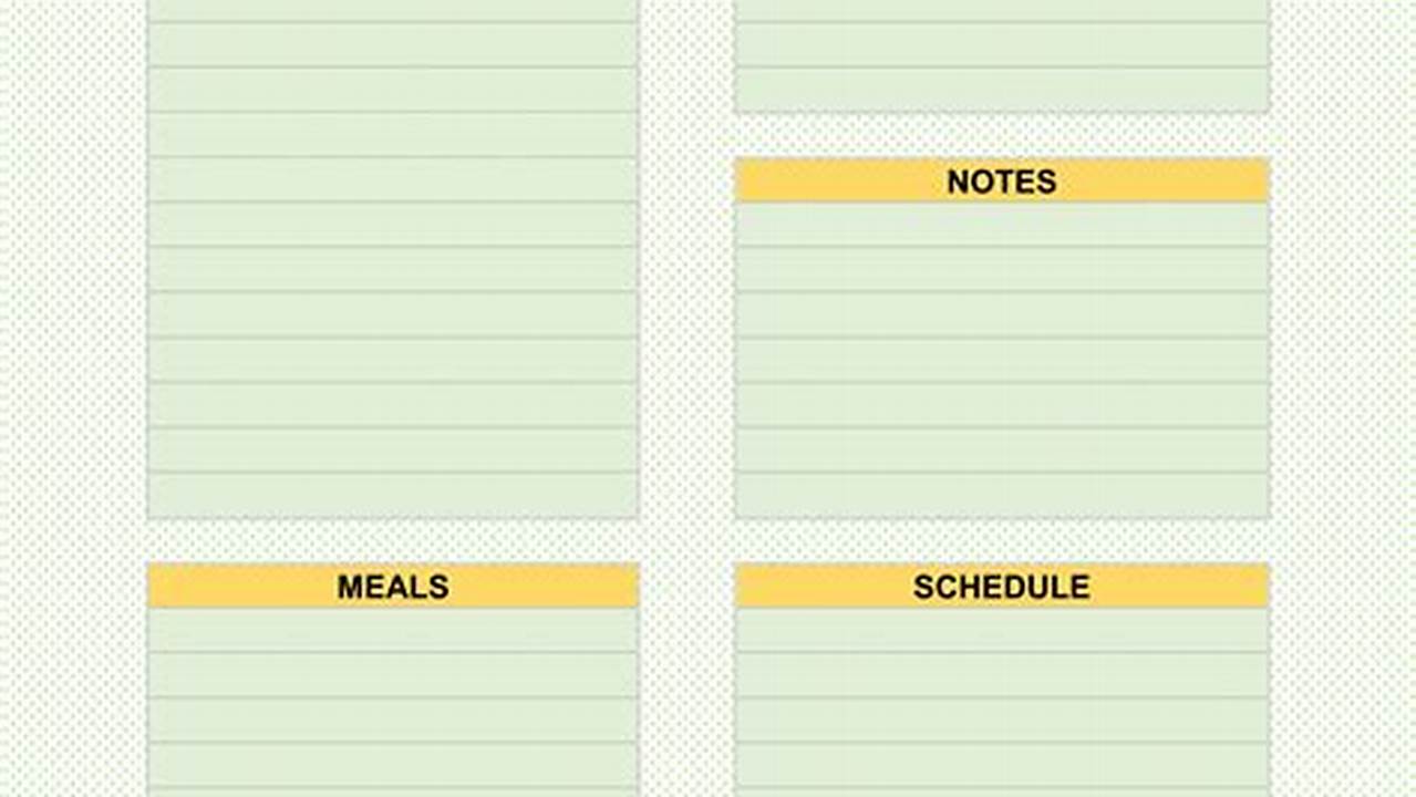Daily Calendar Excel Template