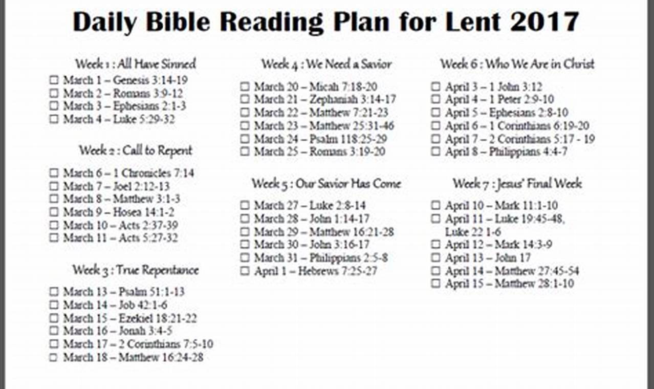 Daily Lent Readings 2024