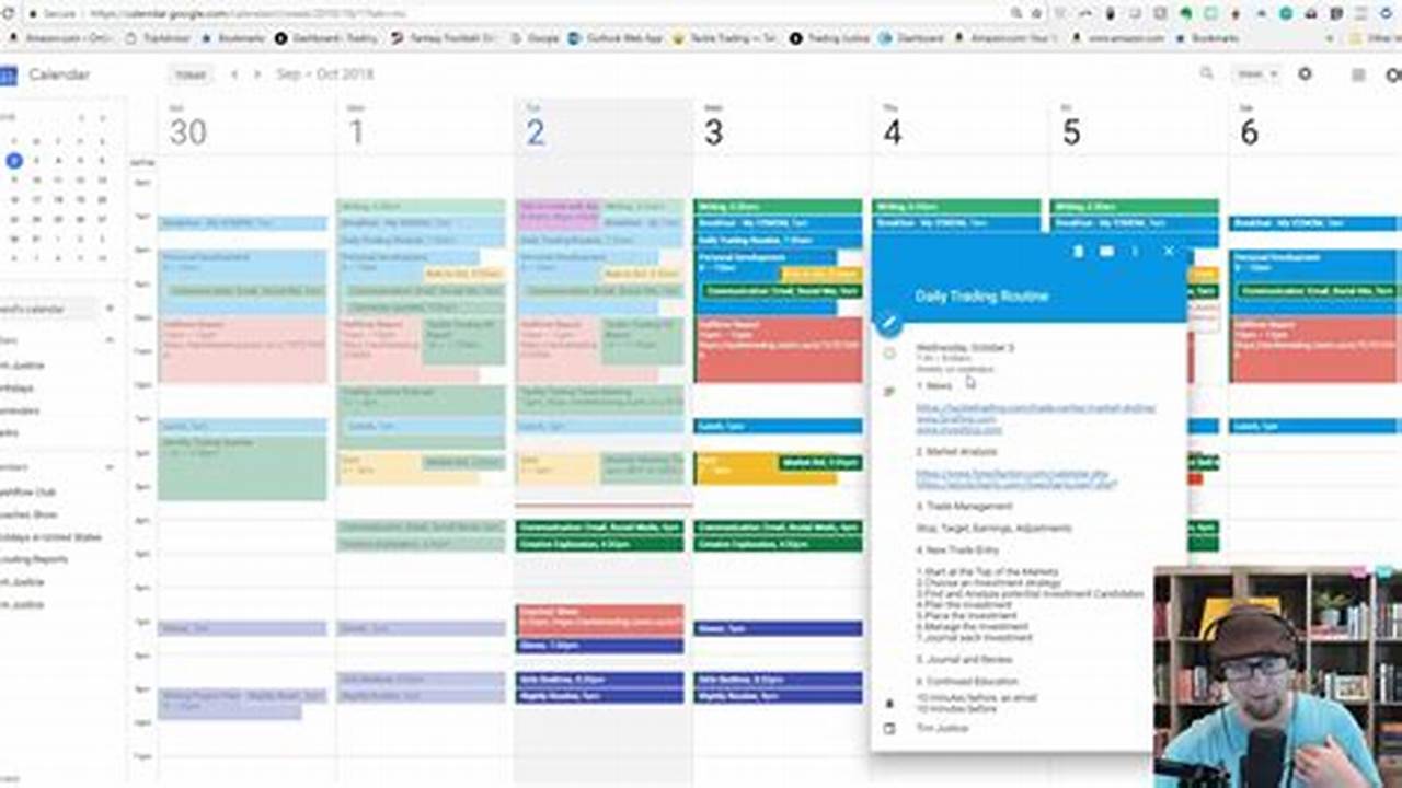 Daily Routine Google Calendar
