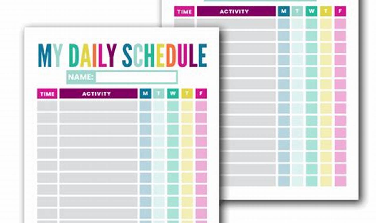 Daily Schedule Template: The Ultimate Guide to Planning Your Day