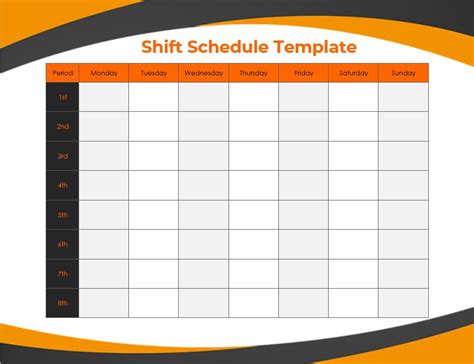 Daily Shift Schedule Template