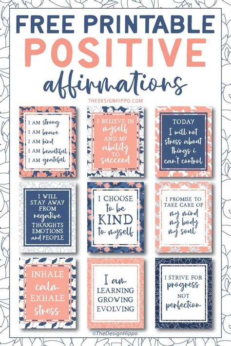 Daily Affirmations Printable