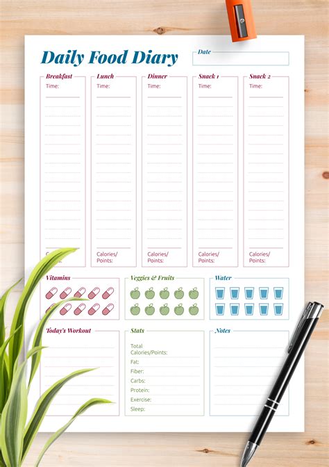 Healthy Diet Tracker Printable healthy lifestyle diet tips
