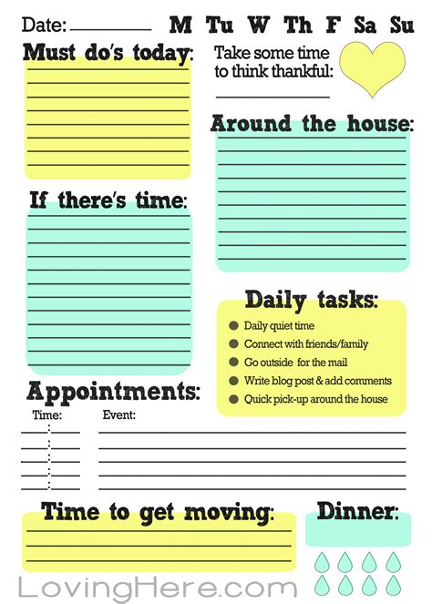 Daily Free Printable To Do Lists To Get Organized