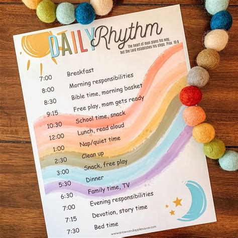 Daily Rhythm Printable