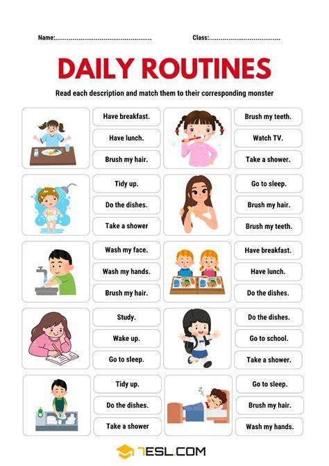 Daily Routines Worksheet - SCIENCE EDUCATION
