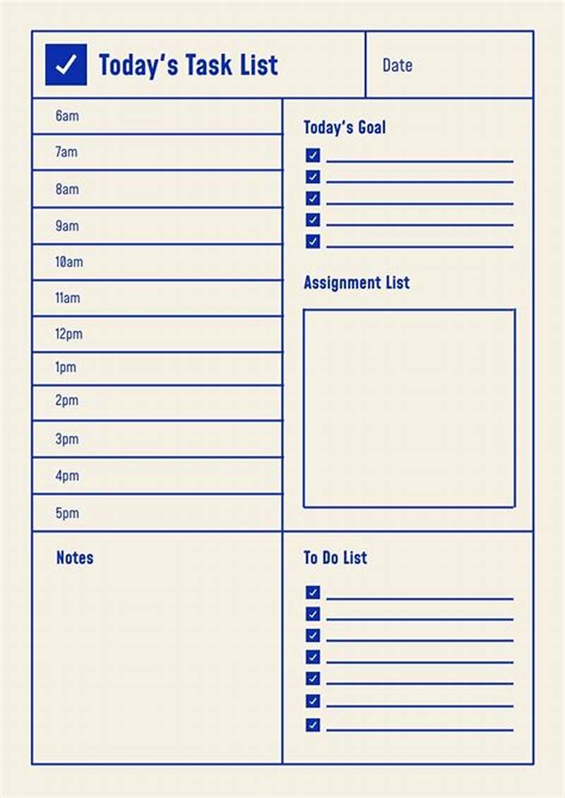 Daily Task Checklist Form