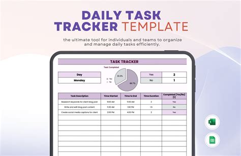 Daily Task Tracker Excel Template Free Download