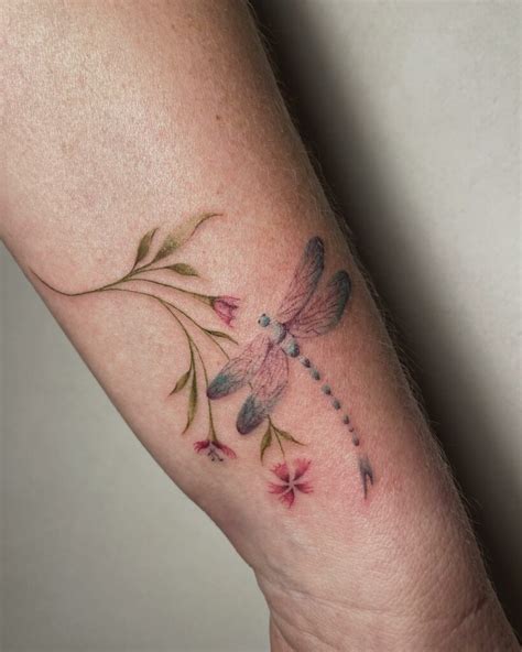 Dainty Dragonfly Tattoo