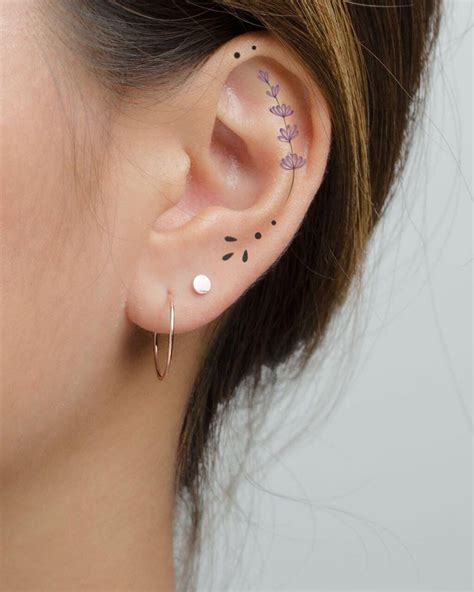 Dainty Ear Tattoos