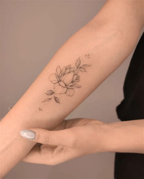 Dainty Floral Tattoo