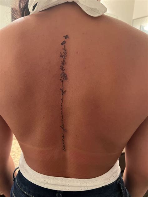 Dainty Spine Tattoos