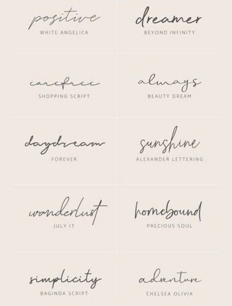 Dainty Tattoo Fonts