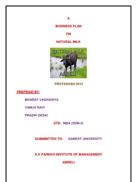 Dairy Farm Business Plan In India